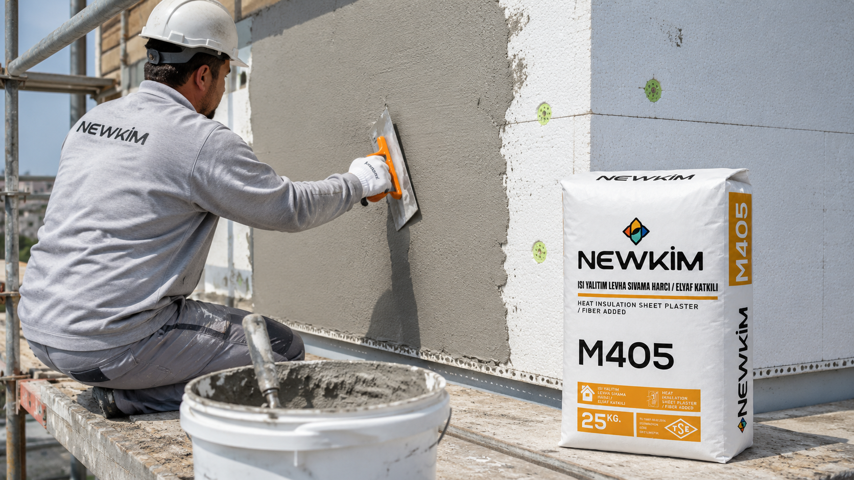 NEWKİM M405 ısı yalıtım levha sıvama harcı
